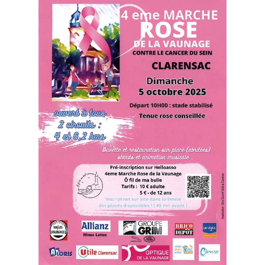 Marche Rose de la Vaunage 2025 - affiche